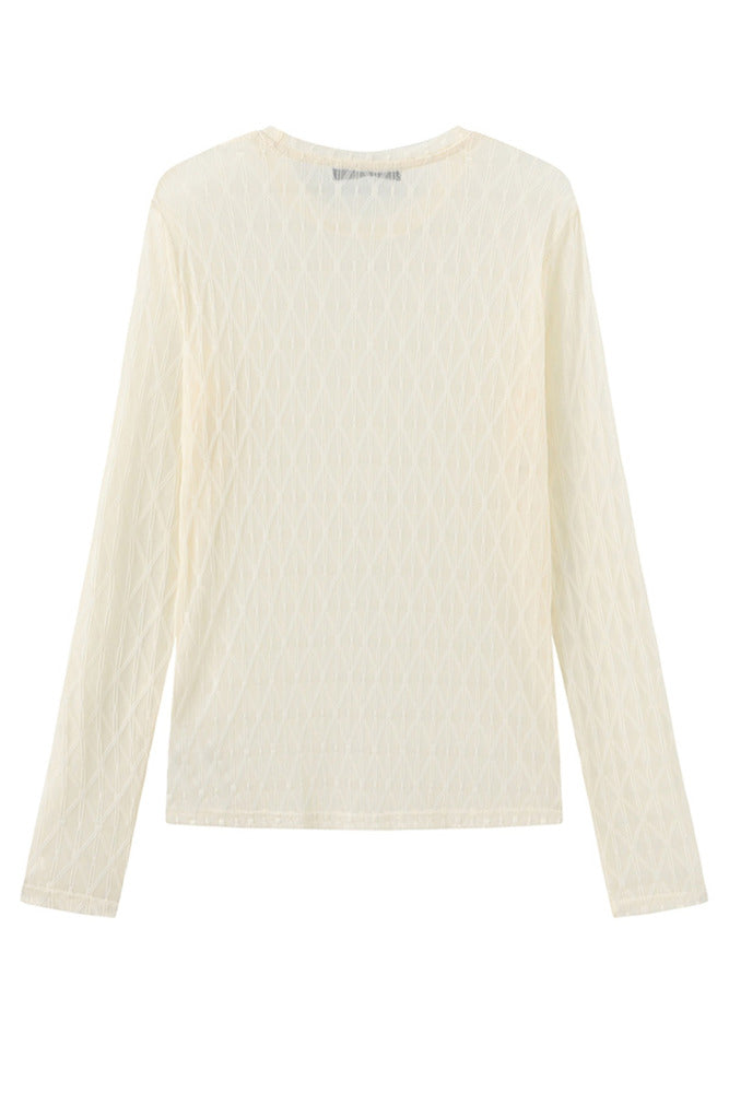 Segberg - Langærmet mesh t-shirt med mønster