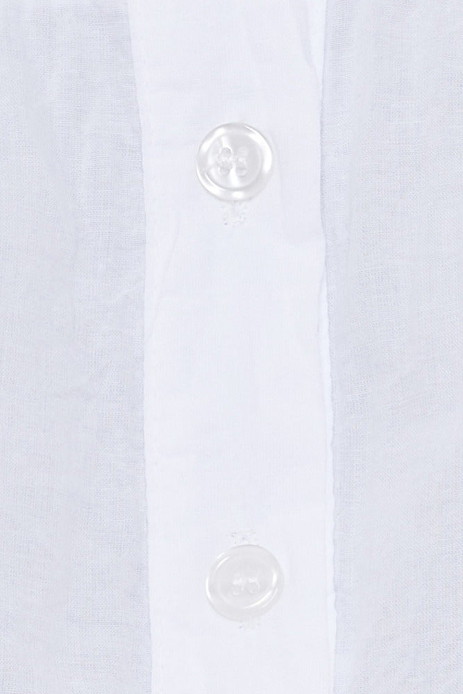 MdcRebekka - Bluse med broderi og kinakrave