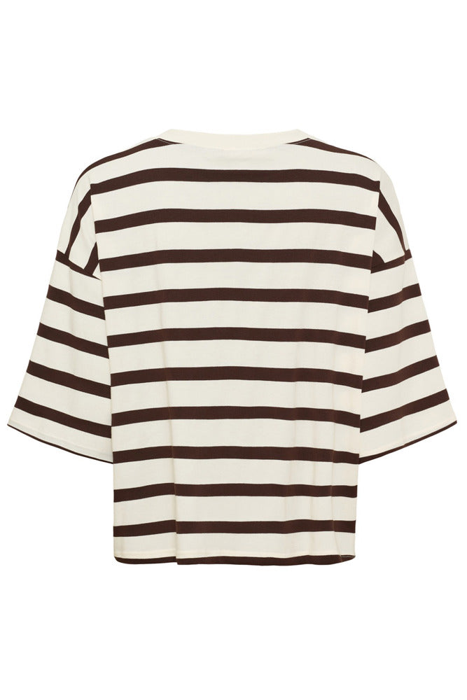 MdcSage - T-shirt med vandrette striber