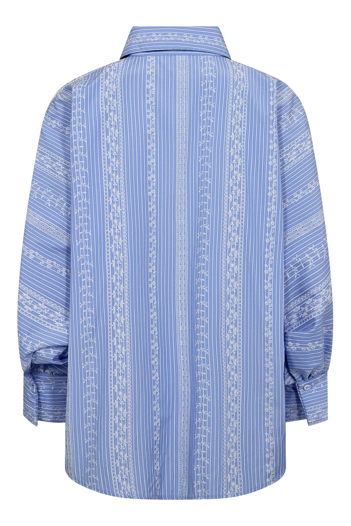 Skjorte med småblomstret striber