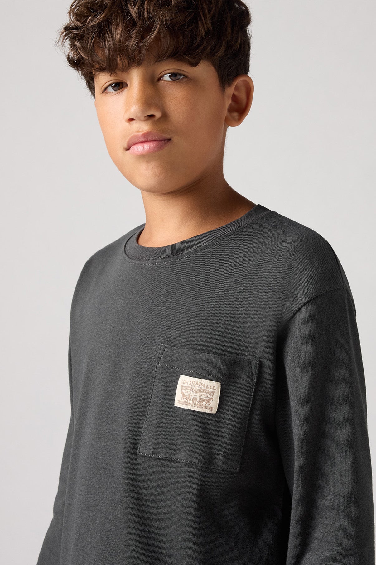 LEVIS BOY T-SHIRT LONG SLLEVE POCKET