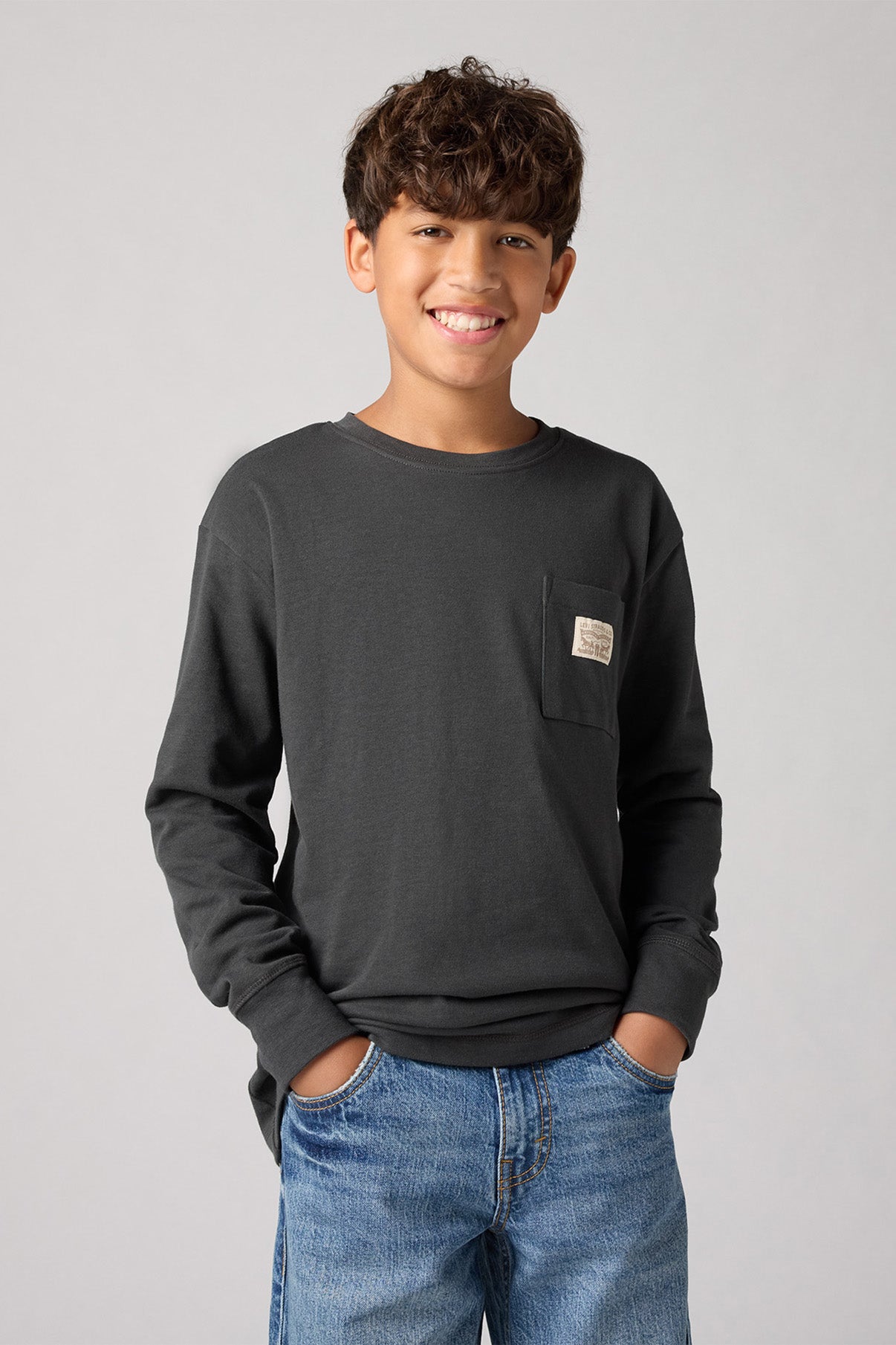 LEVIS BOY T-SHIRT LONG SLLEVE POCKET