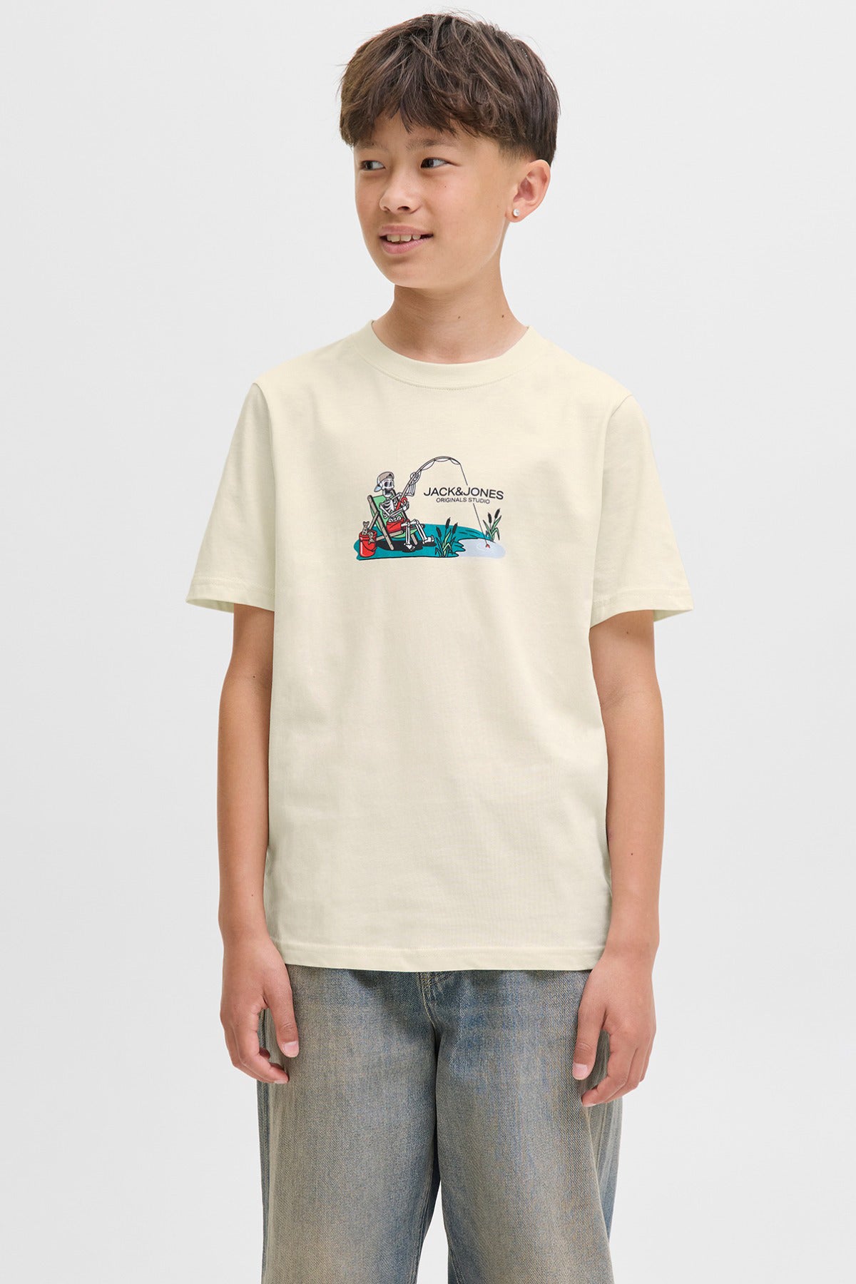 Jack & Jones Junior JORSKULL NATURE TEE SS CREW NECK SN JNR
