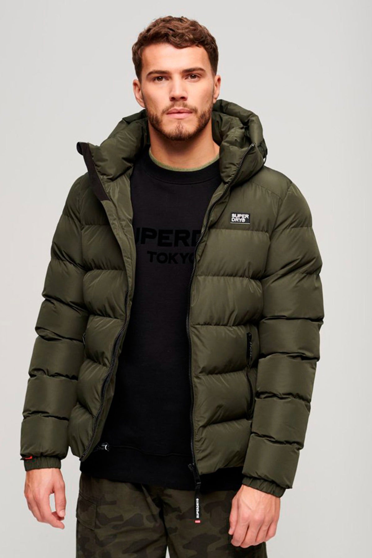 SUPERDRY JAKKE HOODED SPORTS PUFFER