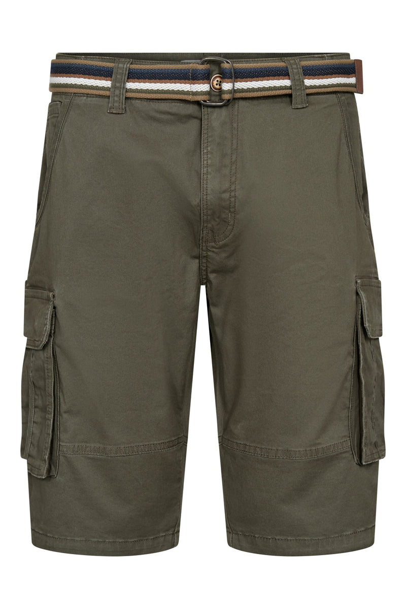 Alfonso - Cargo shorts med bælte og sidelommer