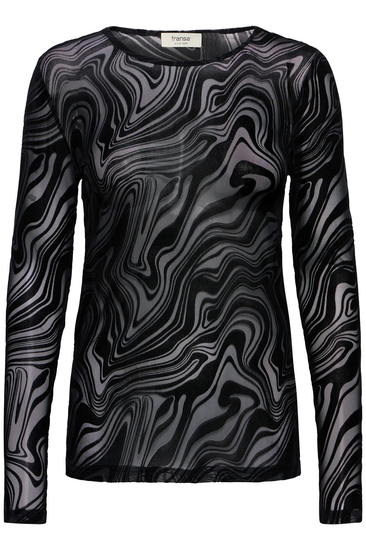 FRDETA TEE 1 - Langærmet mesh t-shirt