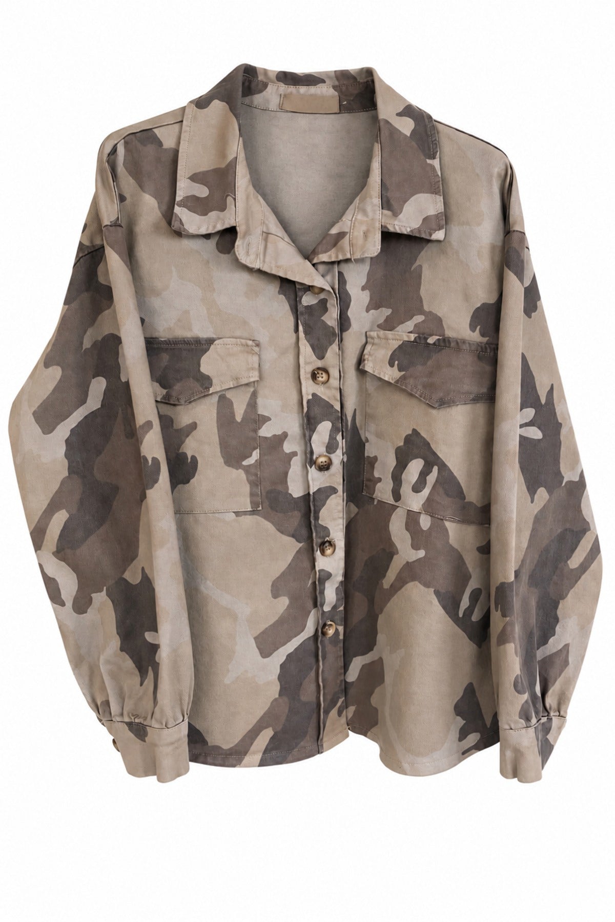 MdcMoonstone - Camouflage jakke med knapper