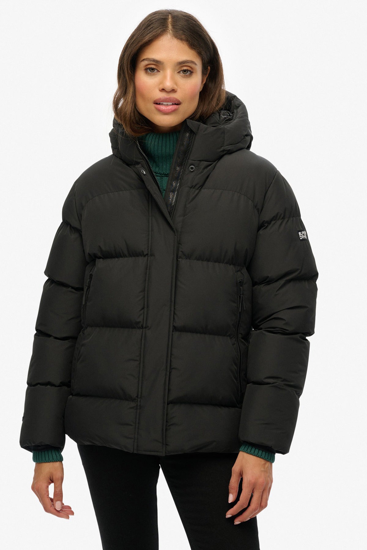 Superdry Dame HOODED 5 BAFFLE SPORTS PUFFER
