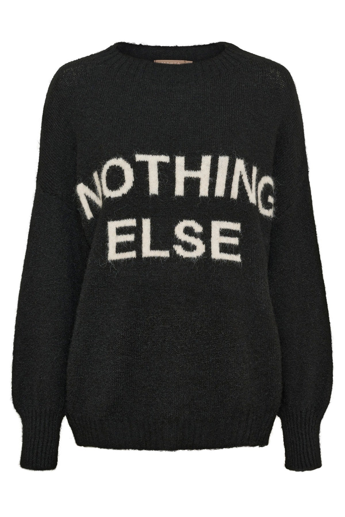 MdcMimosa - Strikbluse med tekst og uld