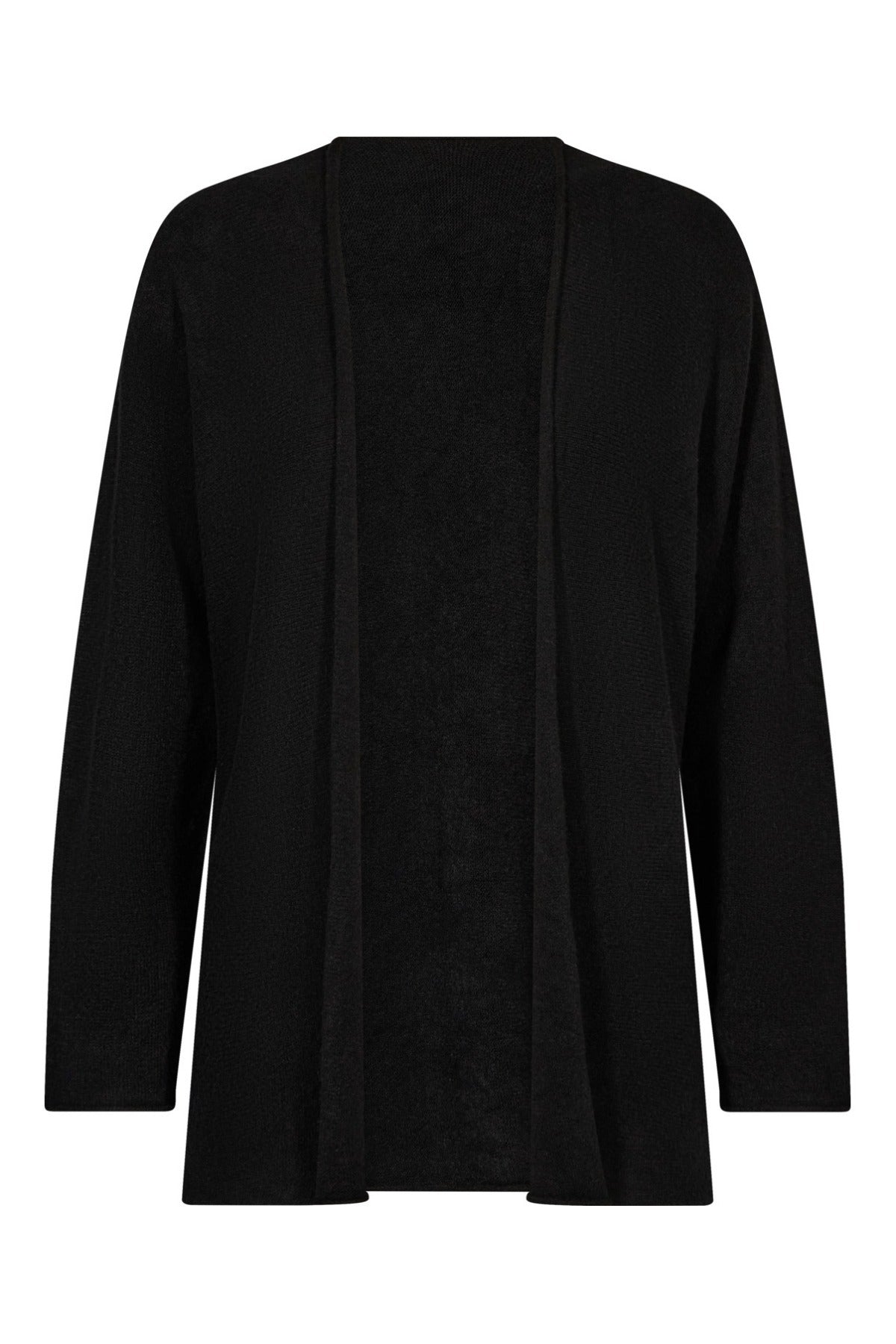 Lang finstrikket cardigan
