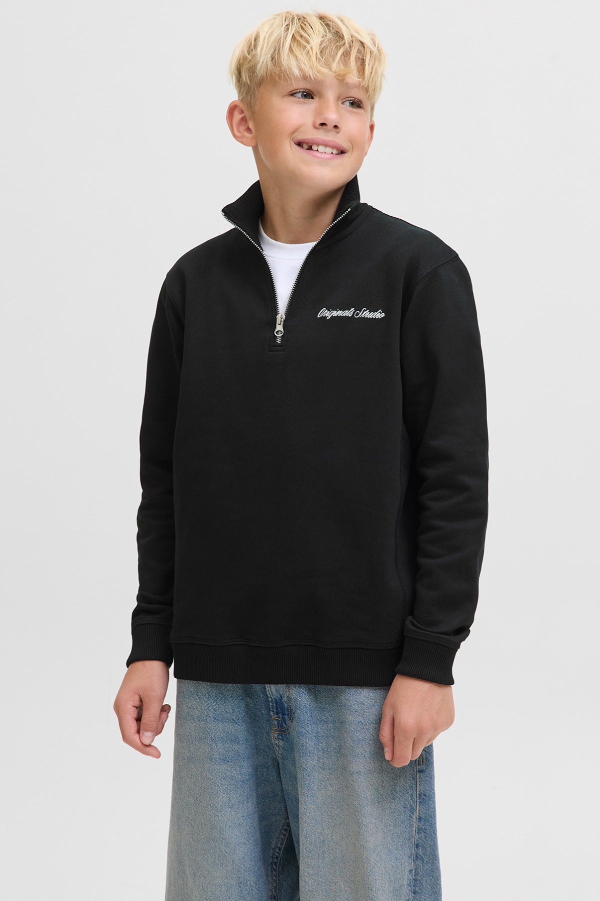 Jack & Jones Junior JORNORREBRO EMB SWEAT HIGH NECK JNR