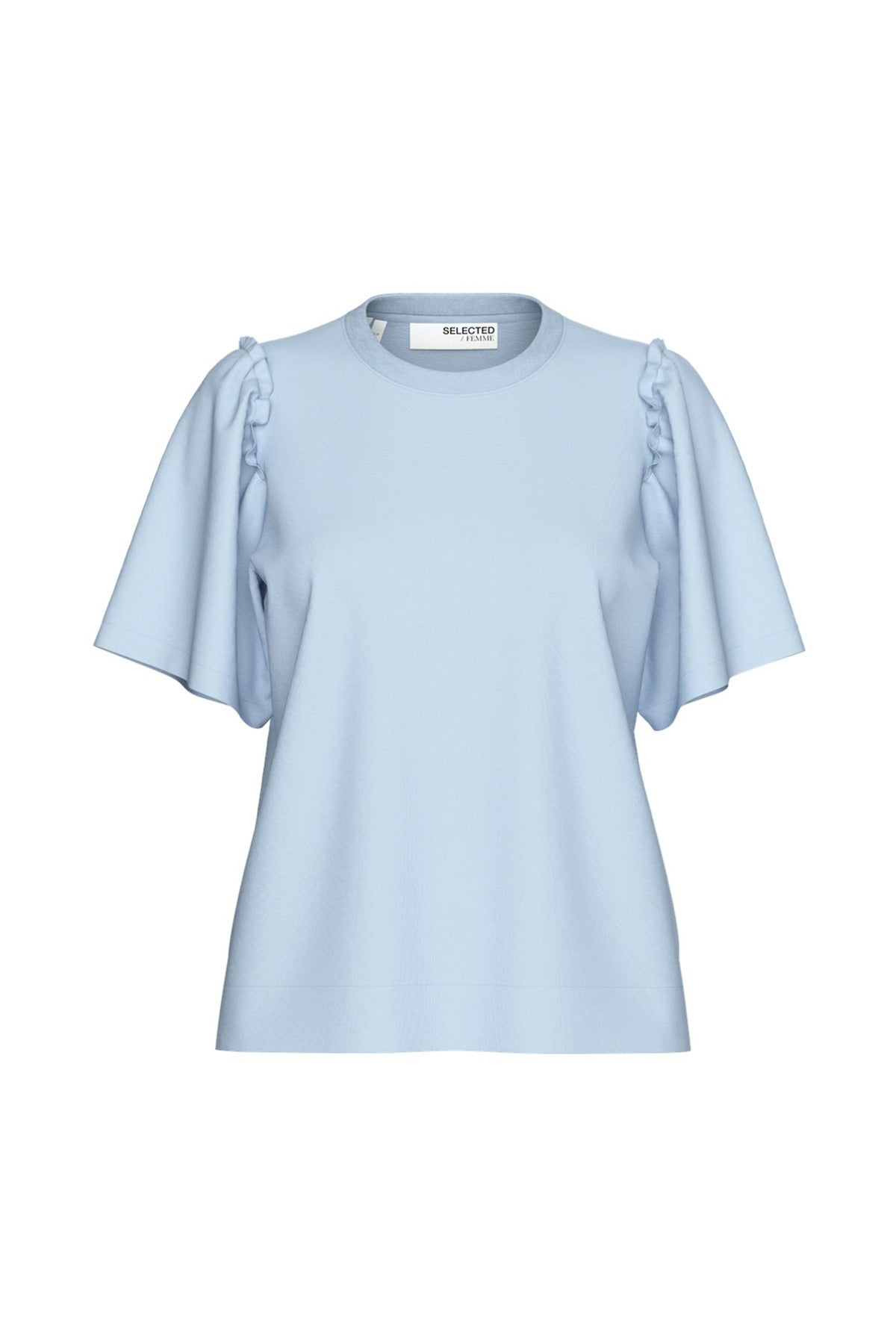 SELECTED FEMME SLFPENELOPE 2/4 RUFFLE TEE NOOS