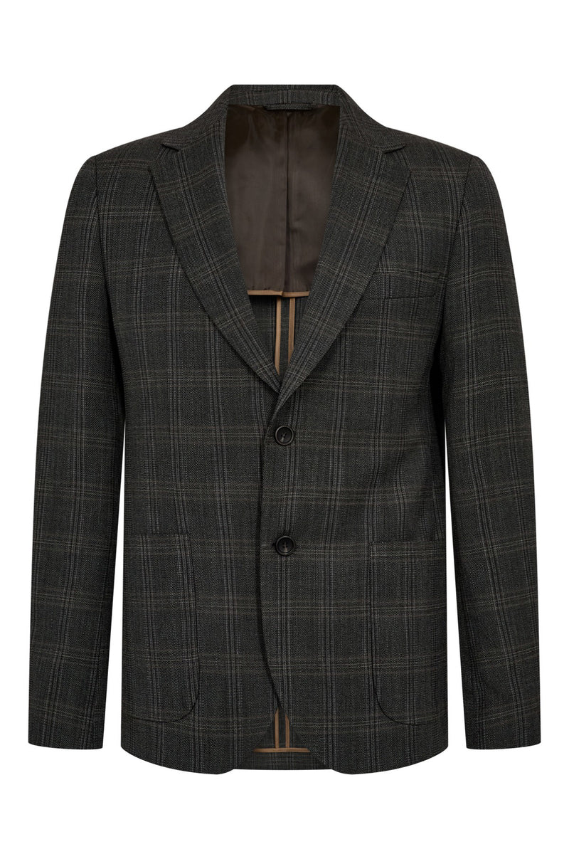 Oskar - Klassisk uldblazer i ternet design