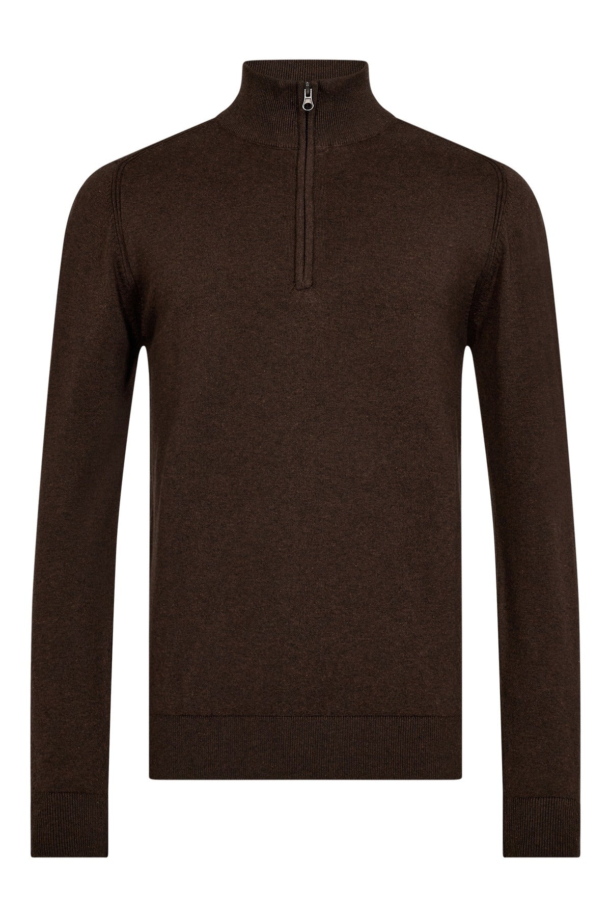 Lasso - Half zip striktrøje med høj hals