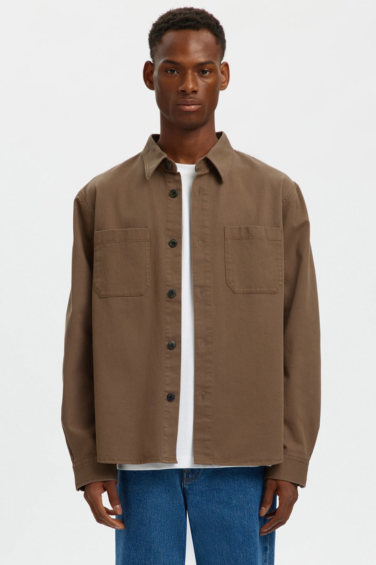 SELECTED HOMME SLHTRAVIS TWILL OVERSHIRT LS NOOS