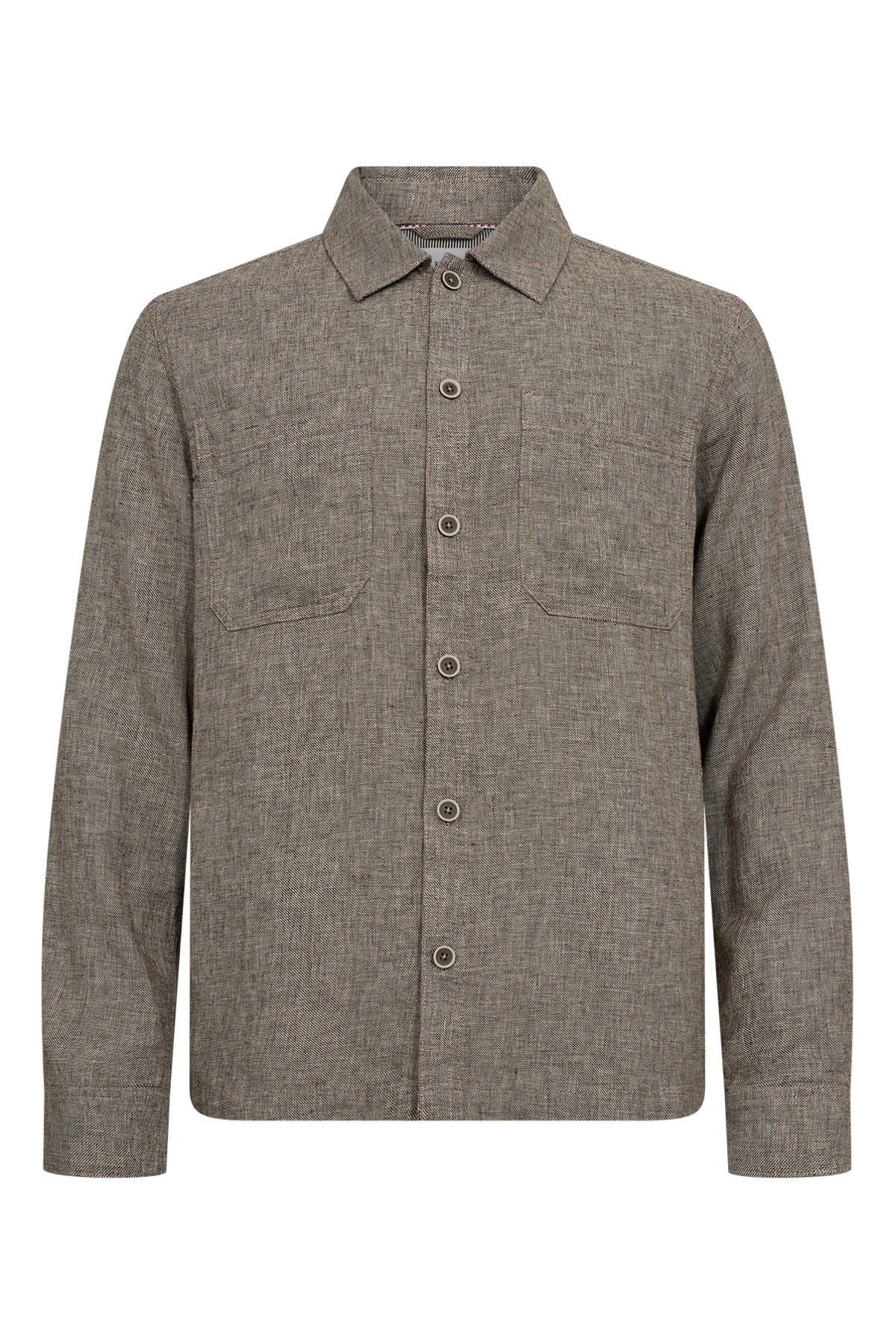 Palme - Langærmet skjorte med brystlommer i hørkvalitet