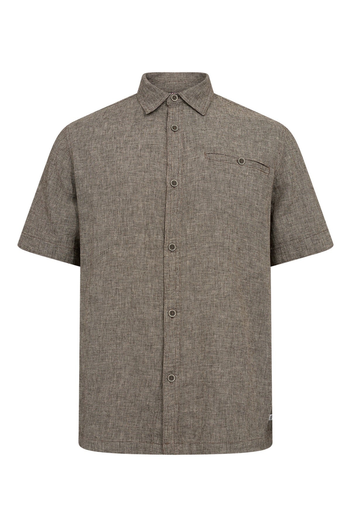 Palme - Kortærmet skjorte med brystlomme i hørkvalitet