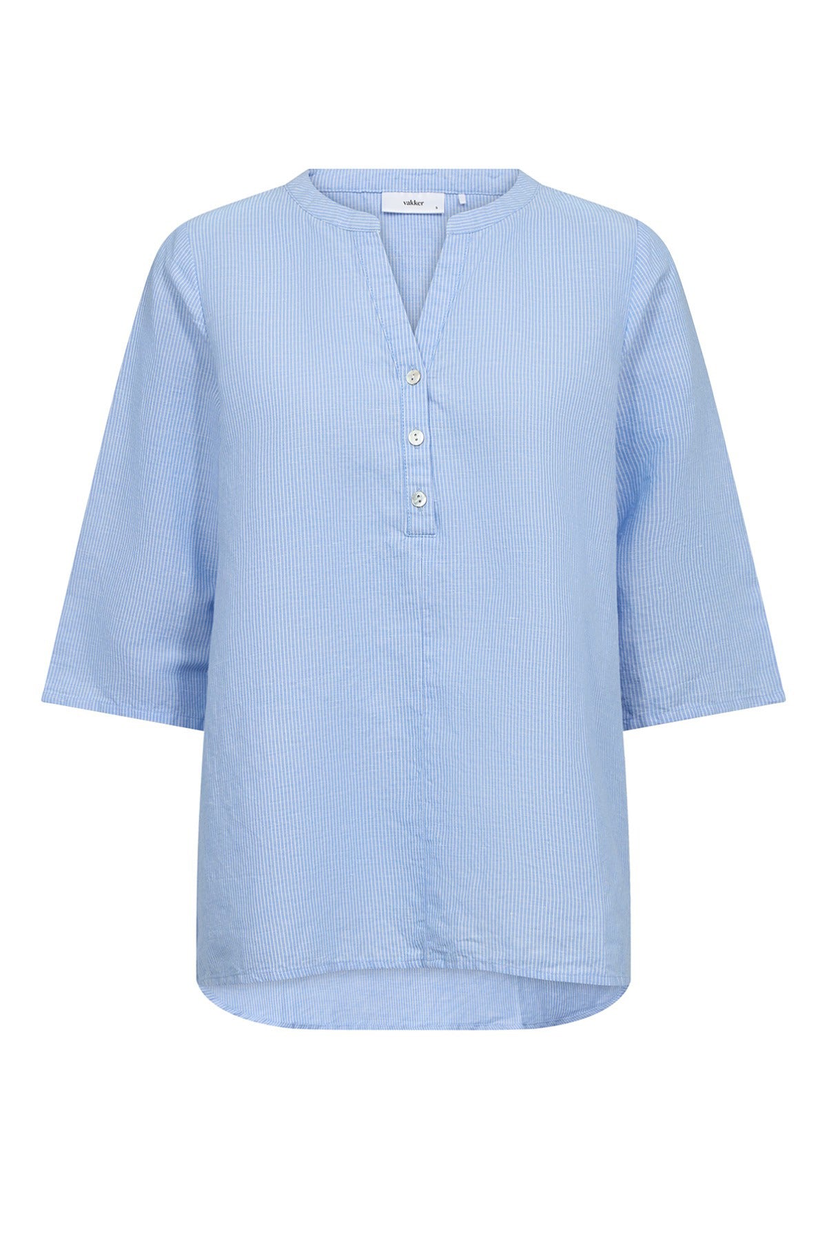 Alora - Hørbluse med trekvartærmer