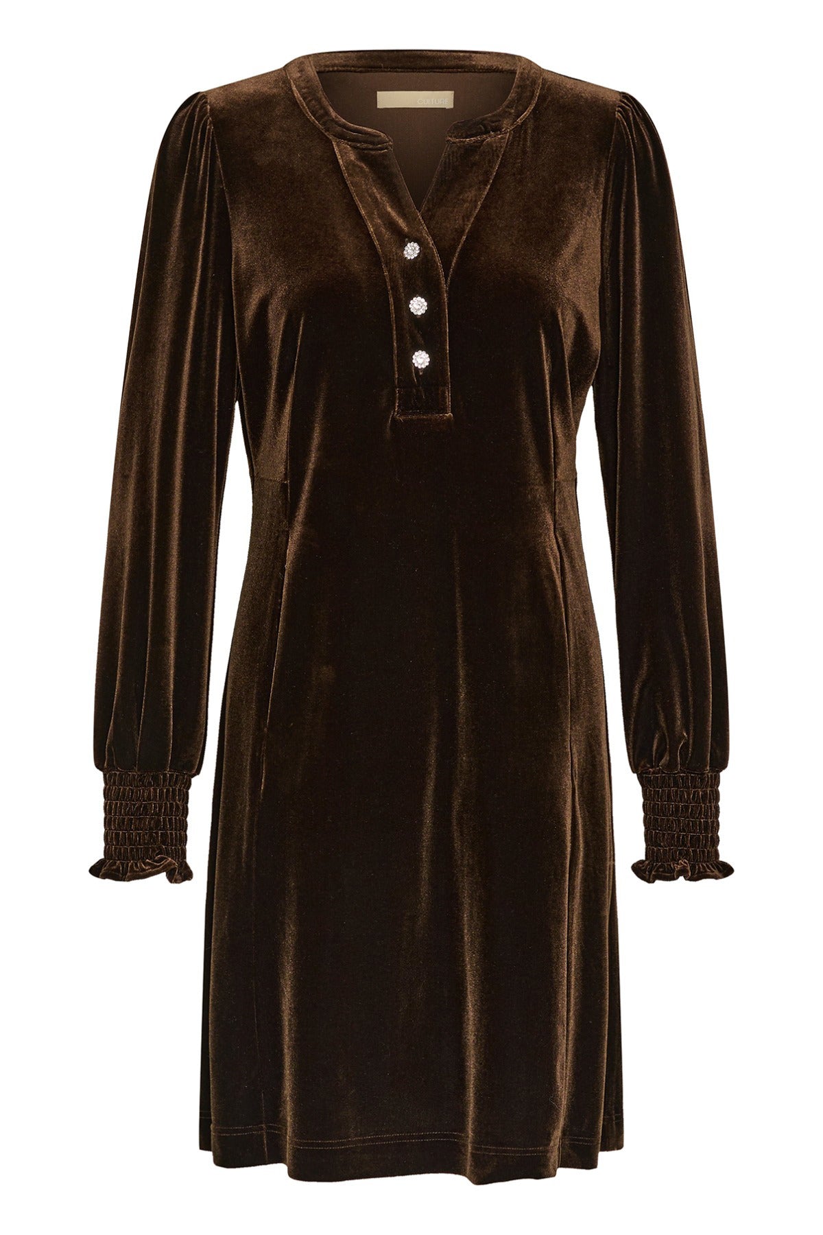 CUCHANANNA ZOE - Kort langærmet velour kjole