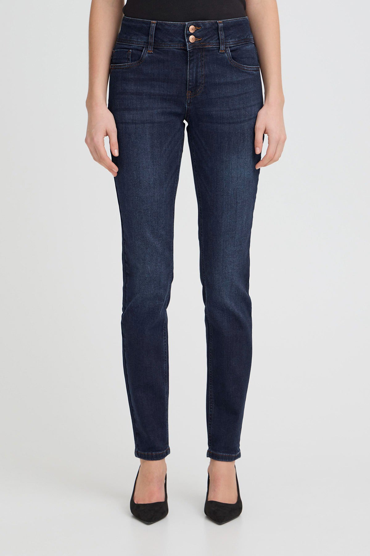 PZSUZY - Højtaljede skinny jeans med stræk