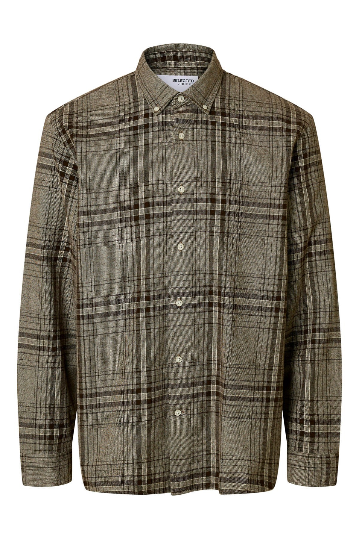 SELECTED HOMME SLHREGNOAH MIX BDWN LS SHIRT CAMP
