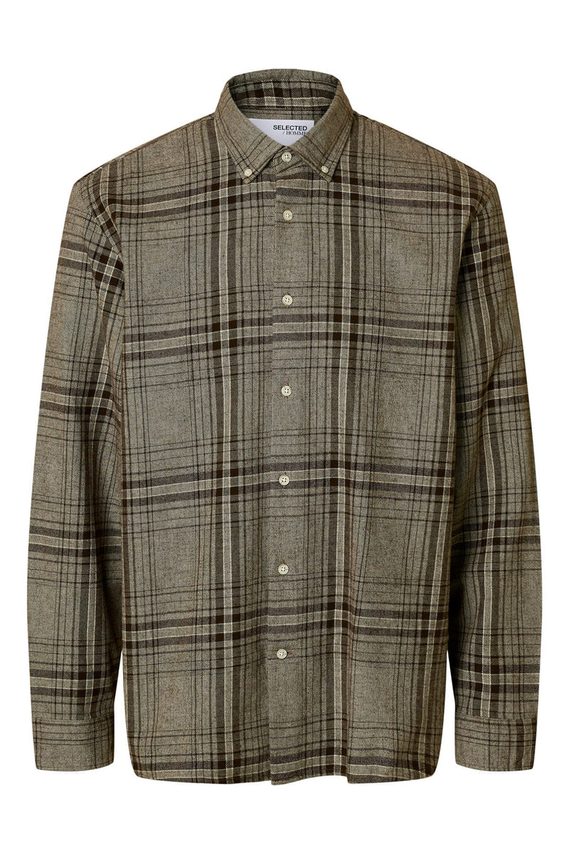 SELECTED HOMME SLHREGNOAH MIX BDWN LS SHIRT CAMP