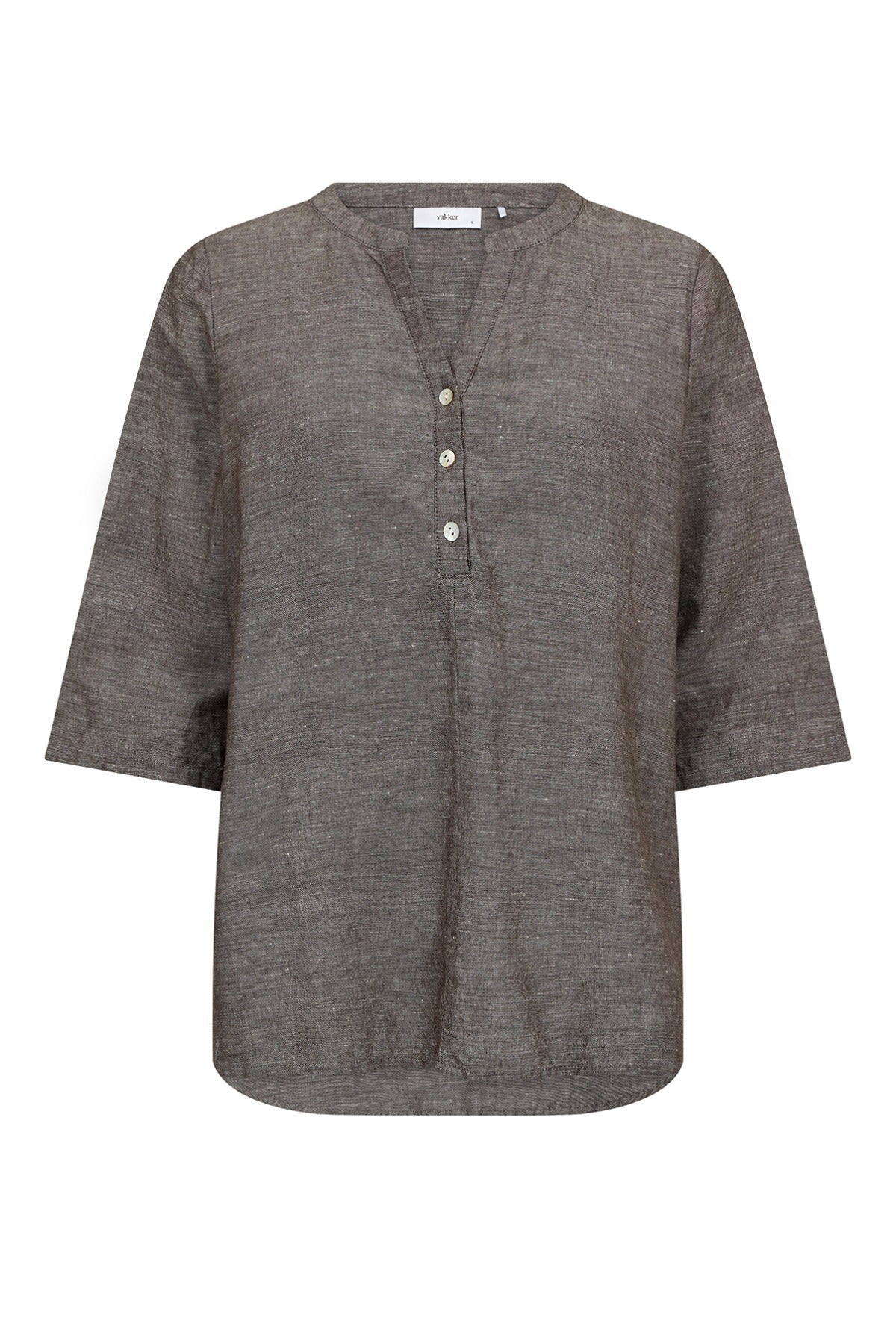 Alora - Hørbluse med trekvartærmer