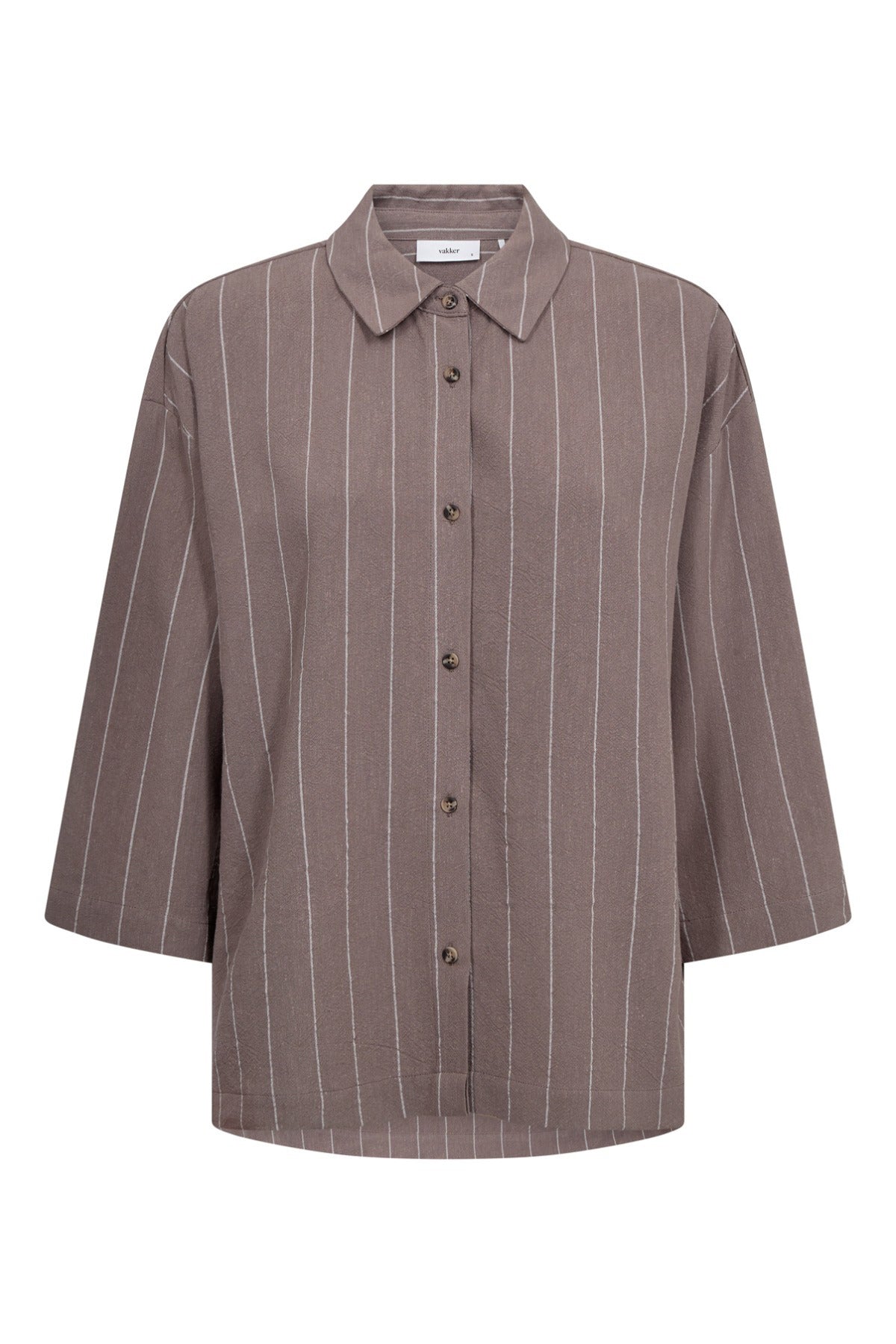 Pernille - Stribet skjorte i hørblanding