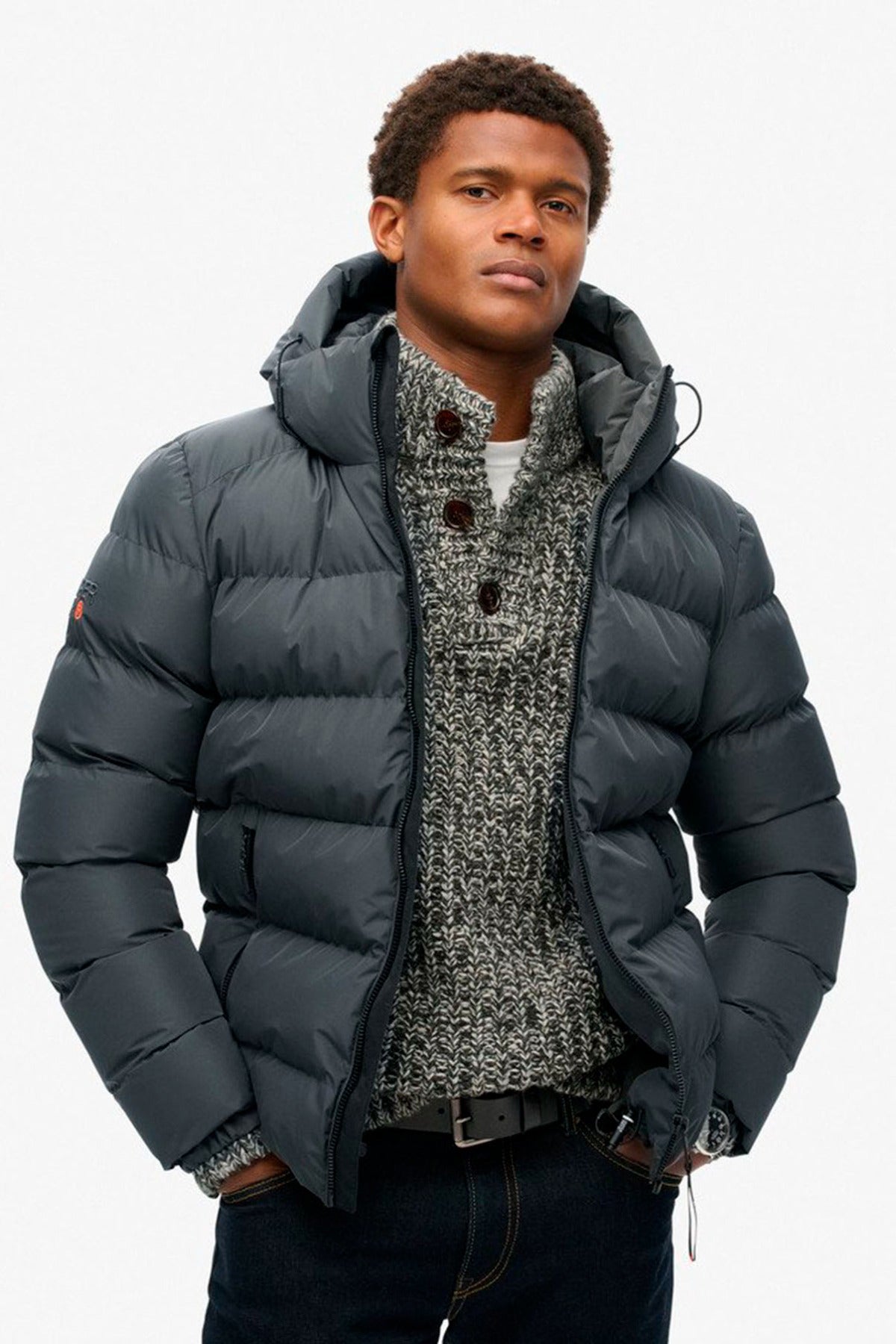 SUPERDRY JAKKE HOODED SPORTS PUFFER