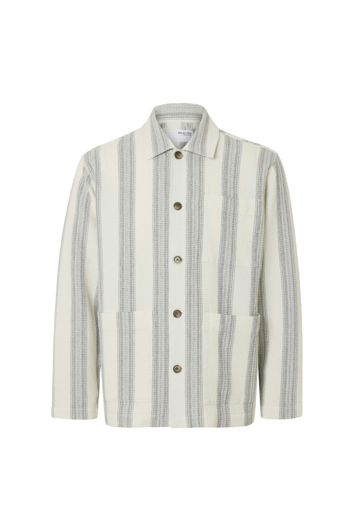 SELECTED HOMME SLHTONY WAFFLE STRIPE OVERSHIRT