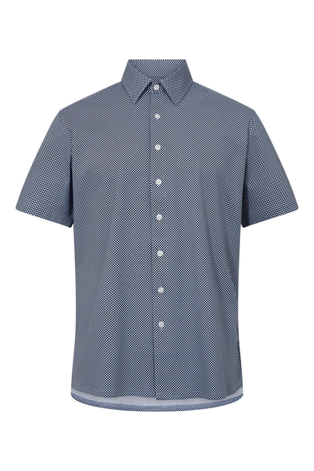 Kortærmet jersey skjorte med ultra stretch i modern comfort fit