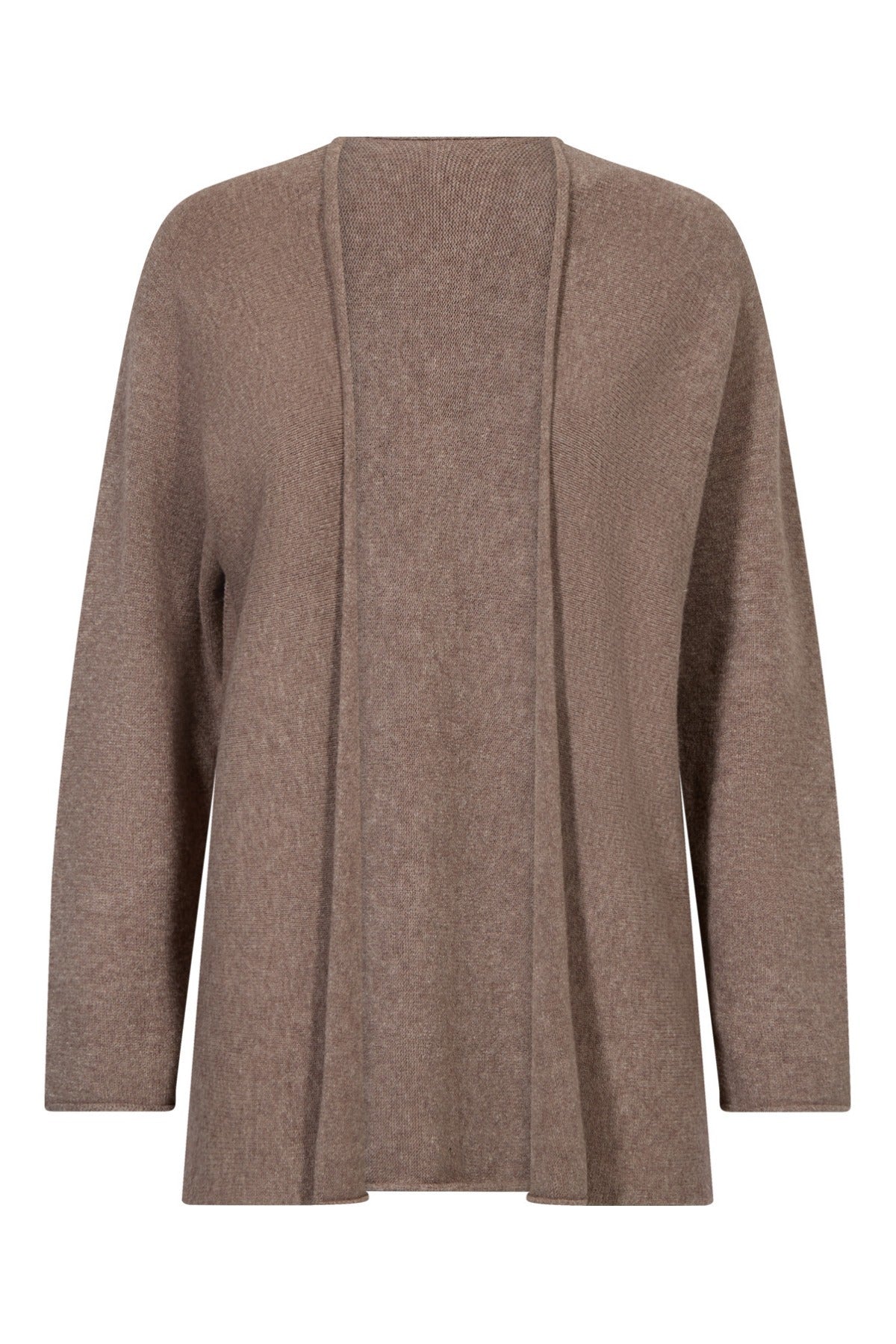 Lang finstrikket cardigan
