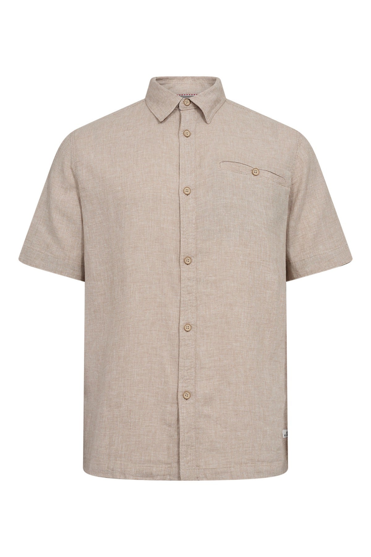 Palme - Kortærmet skjorte med brystlomme i hørkvalitet