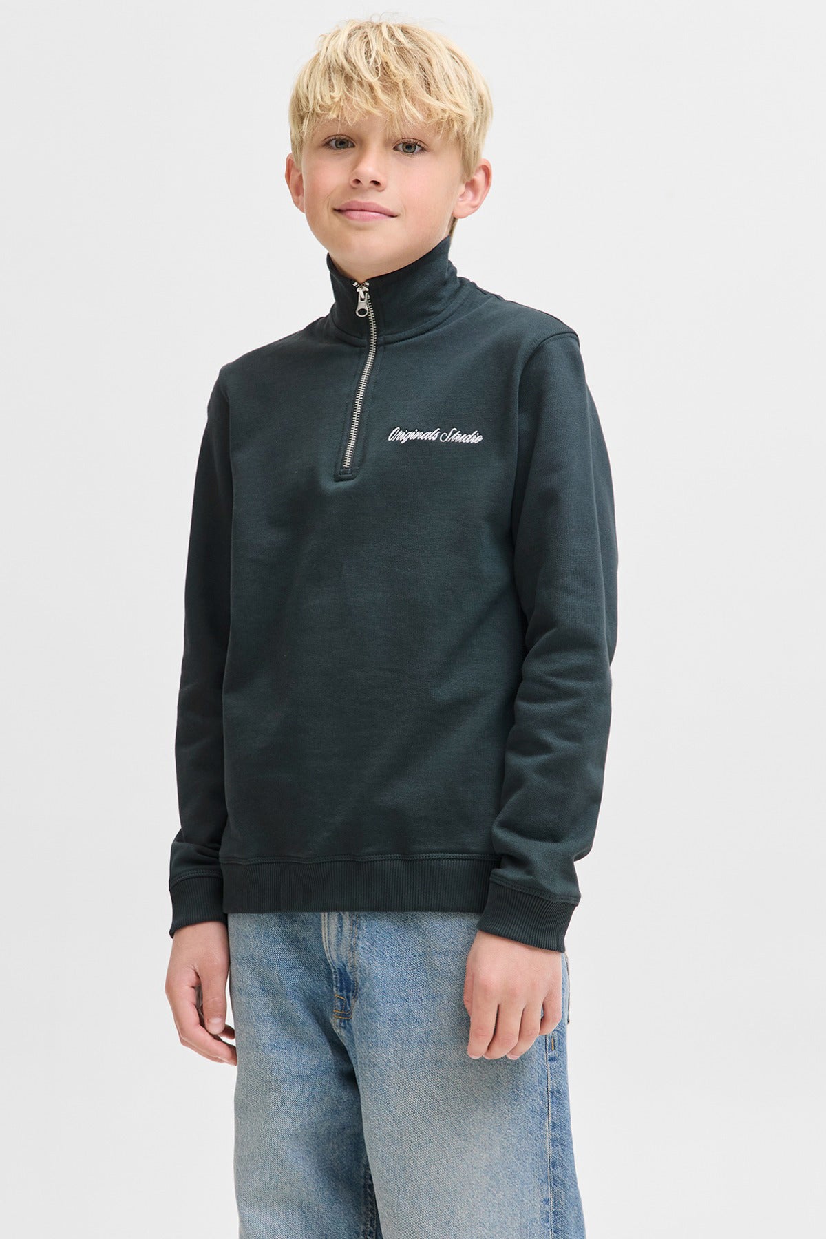 Jack & Jones Junior JORNORREBRO EMB SWEAT HIGH NECK JNR