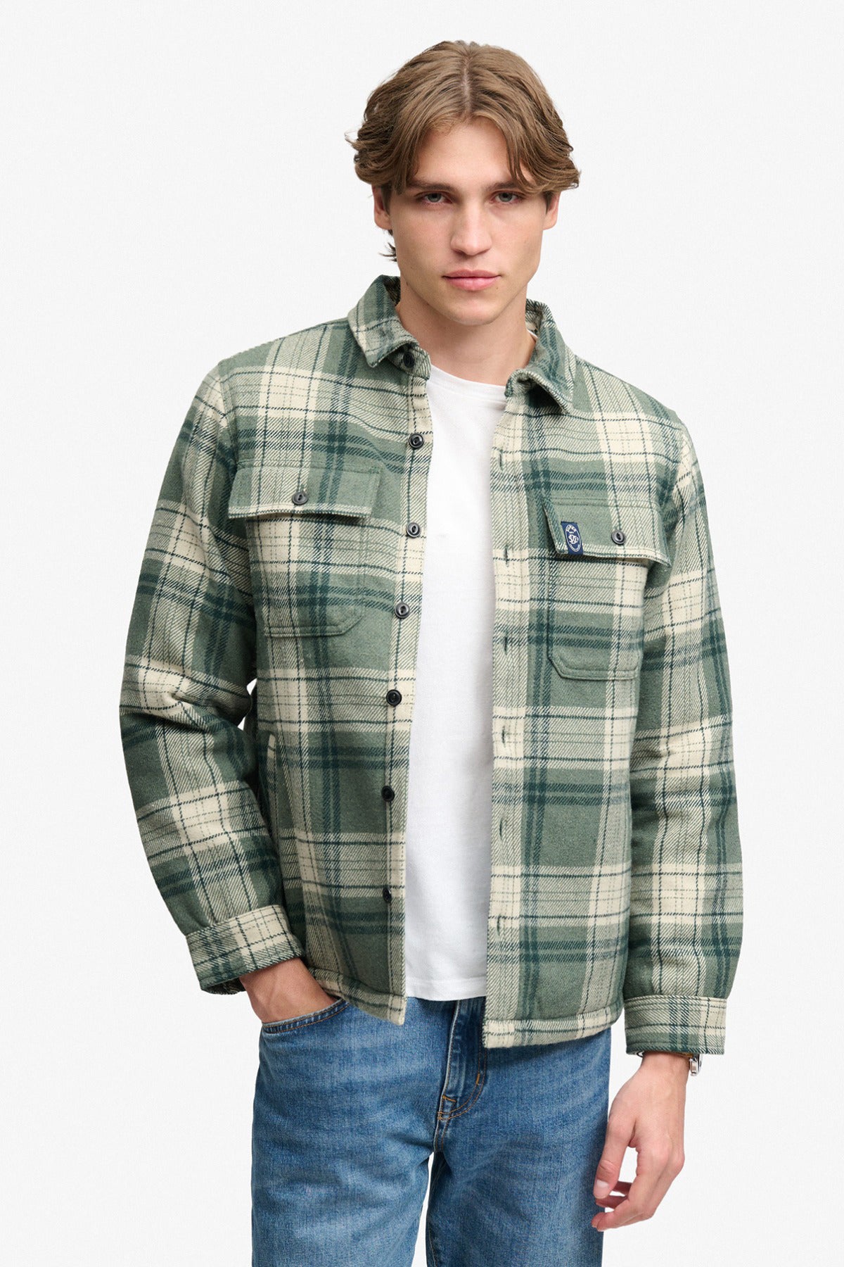 BORG LINED MILLER - Ternet overshirt med brystlommer
