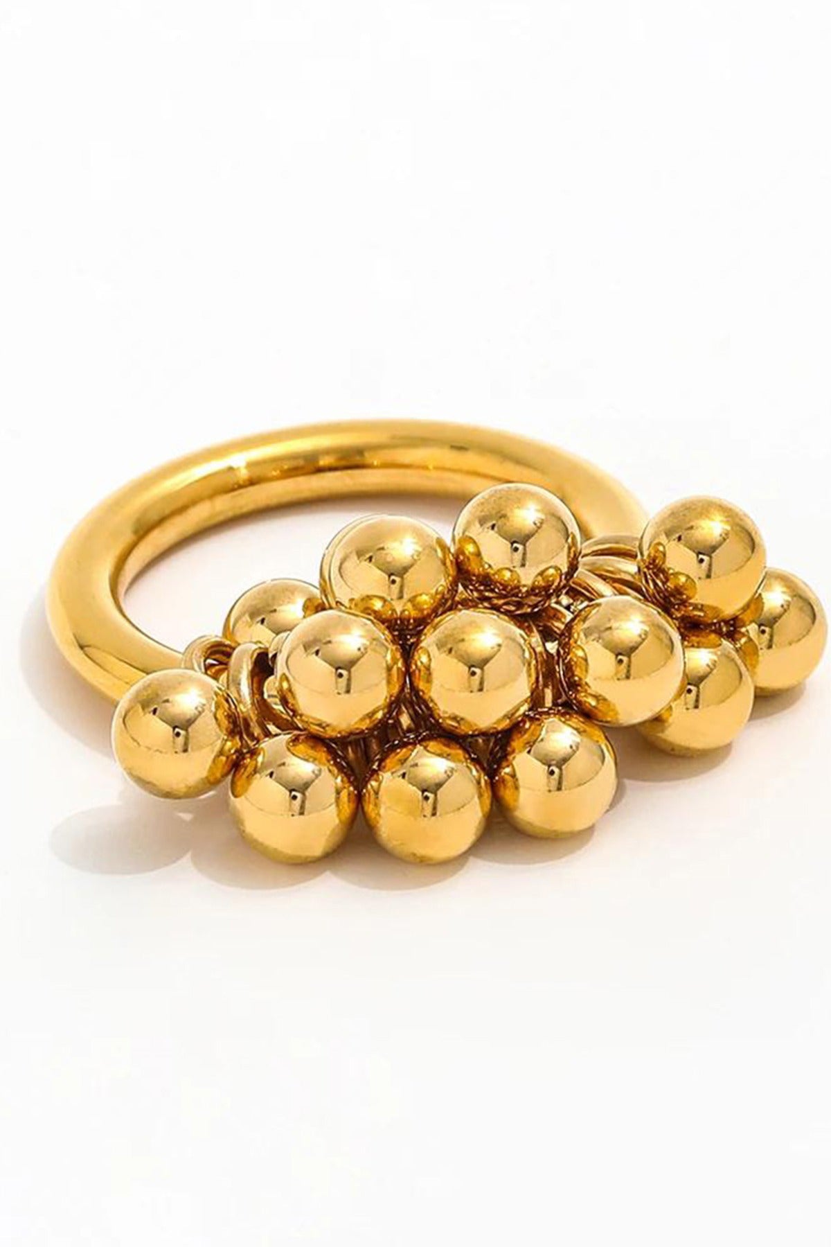 muun studios Bead Cluster Ring - 18K Gold Plated