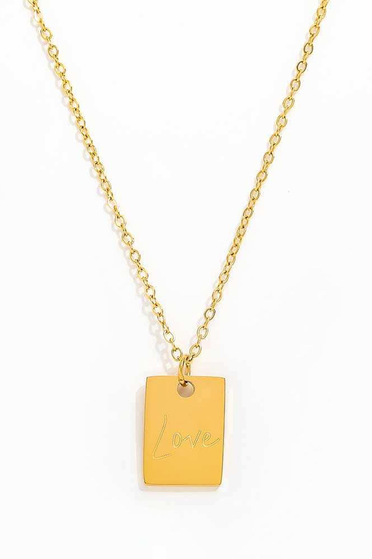 muun studios LOVE Necklace - 18K Gold Plated