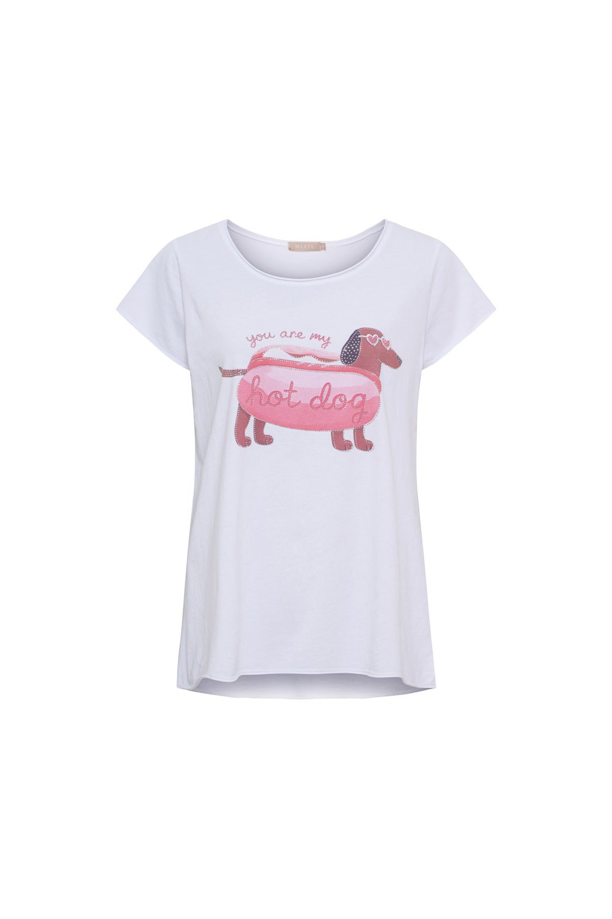 MdcMarie - T-shirt med hotdog print