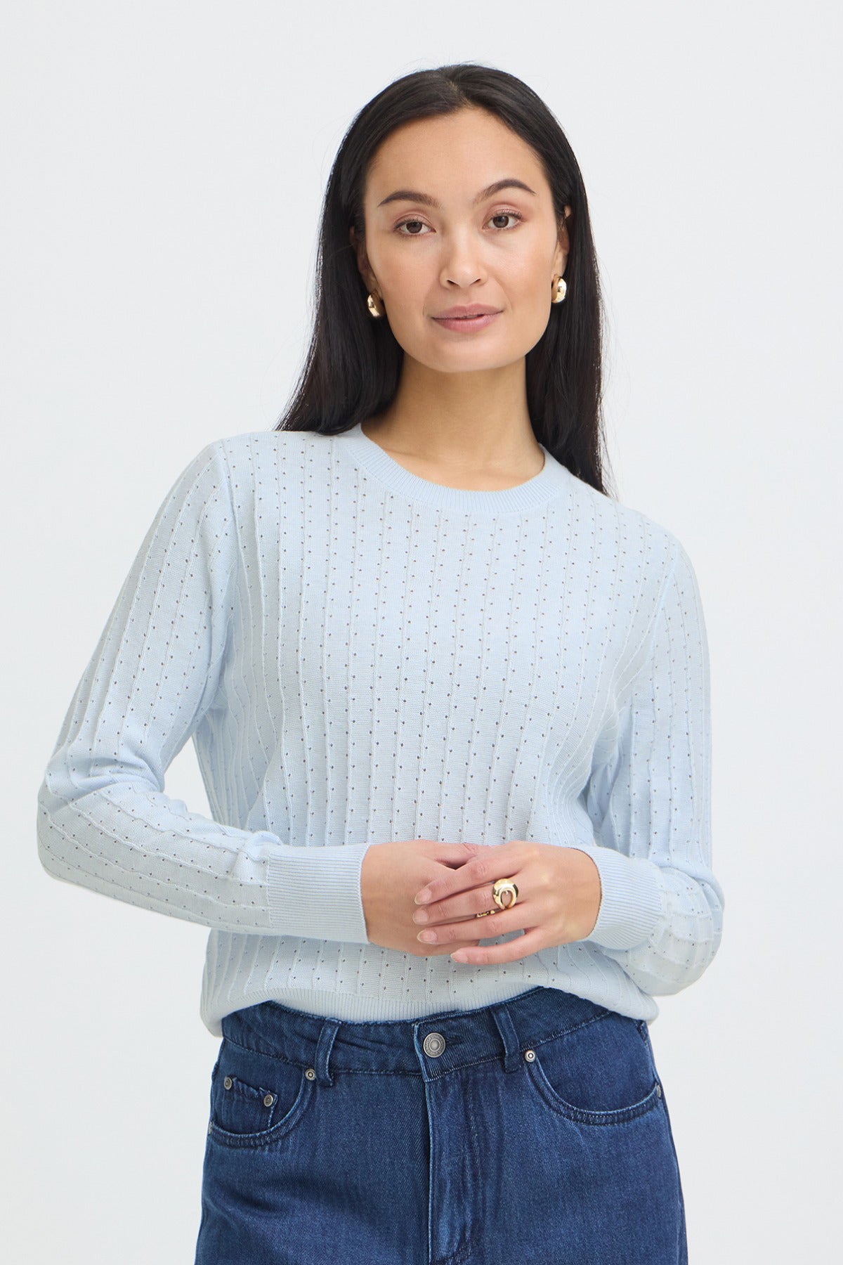 FRVANESSA PU 1 - Strik med riflet struktur
