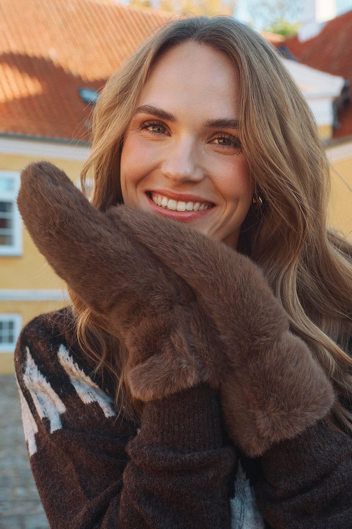 THREEM fake fur luffer