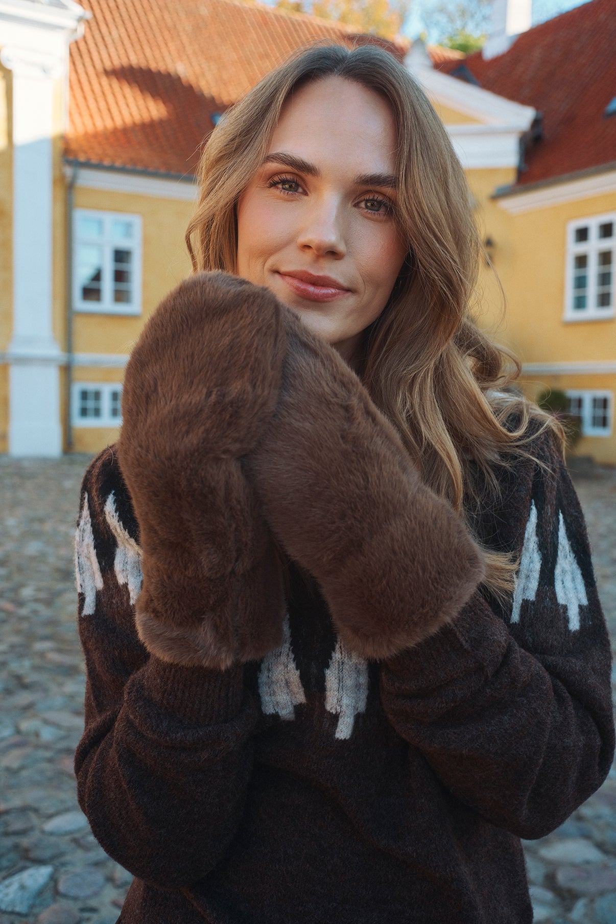 THREEM fake fur luffer