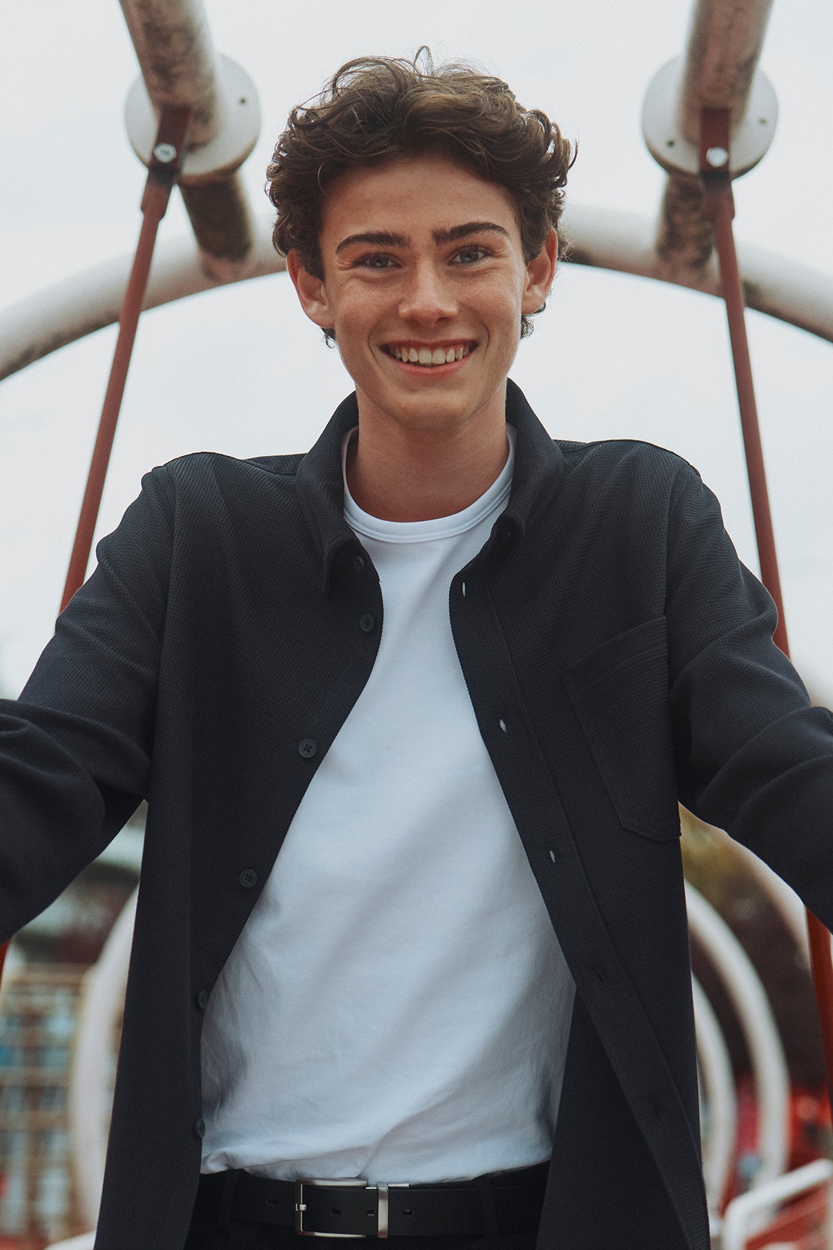 Lorenzo junior - Overshirt i struktureret materiale