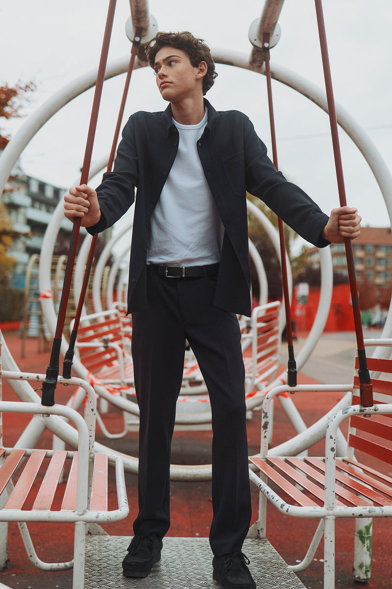 Lorenzo junior - Overshirt i struktureret materiale