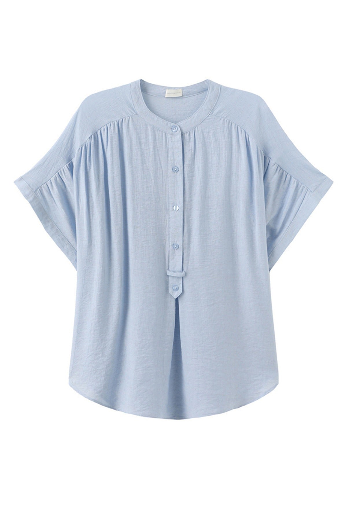 Alfrieda - Kortærmet bluse med knapper
