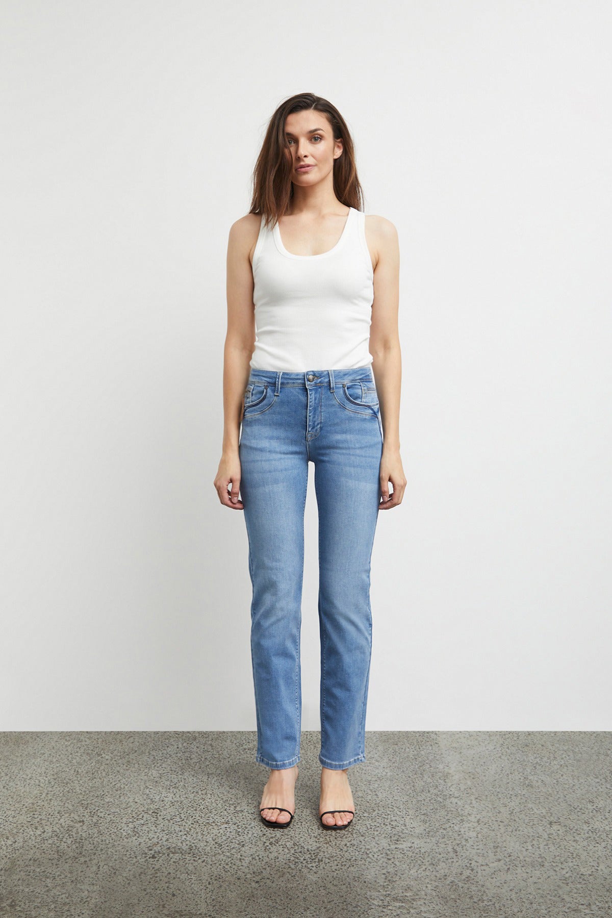 PULZ PZKAROLINA HW Jeans Straight Leg