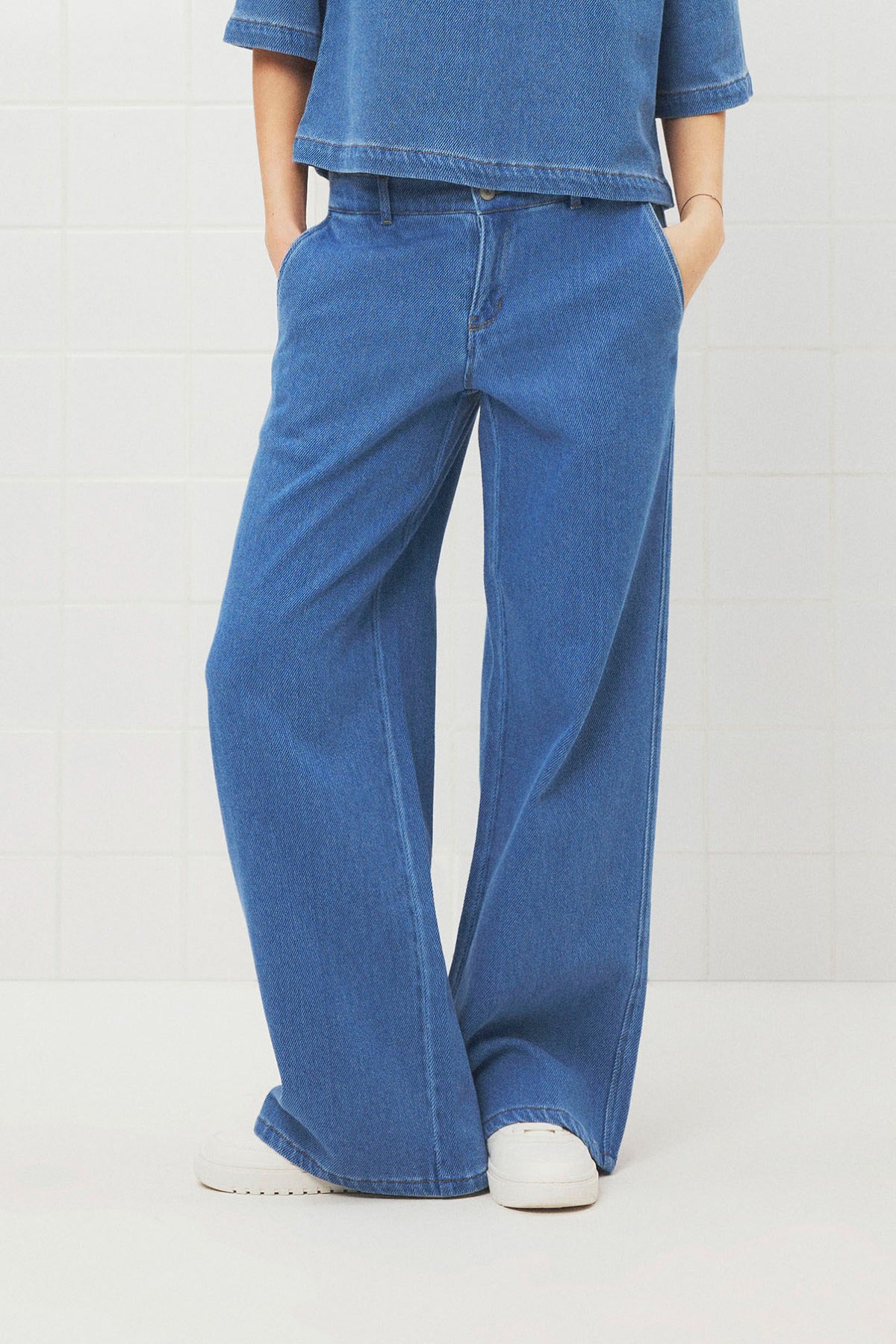 LMTD NLFLOTTE DNM LW WIDE PANT