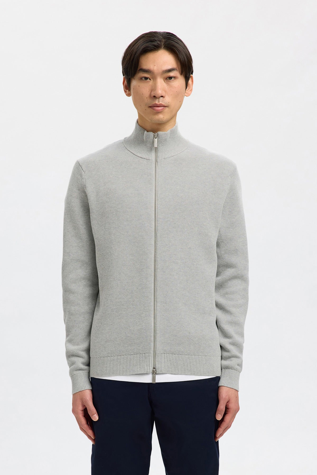 SELECTED HOMME SLHDANE LS KNIT STRUCTURE FULL ZIP NOOS