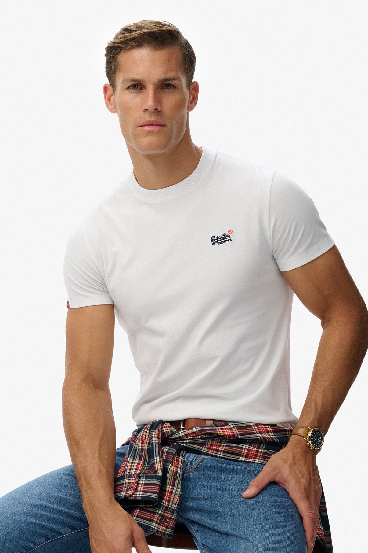SUPERDRY ESSENTIAL CONTRAST EMB TEE