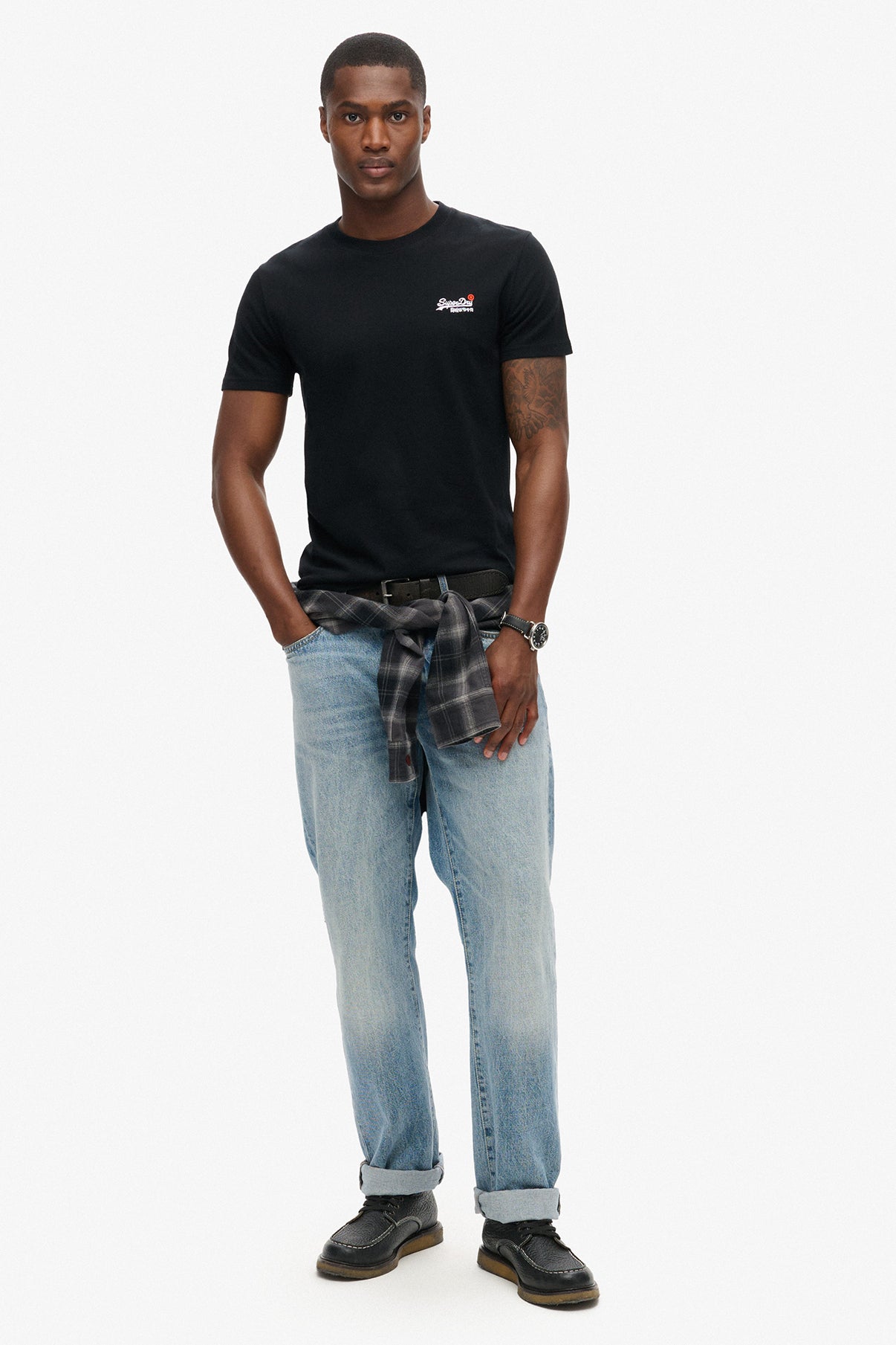 SUPERDRY ESSENTIAL CONTRAST EMB TEE