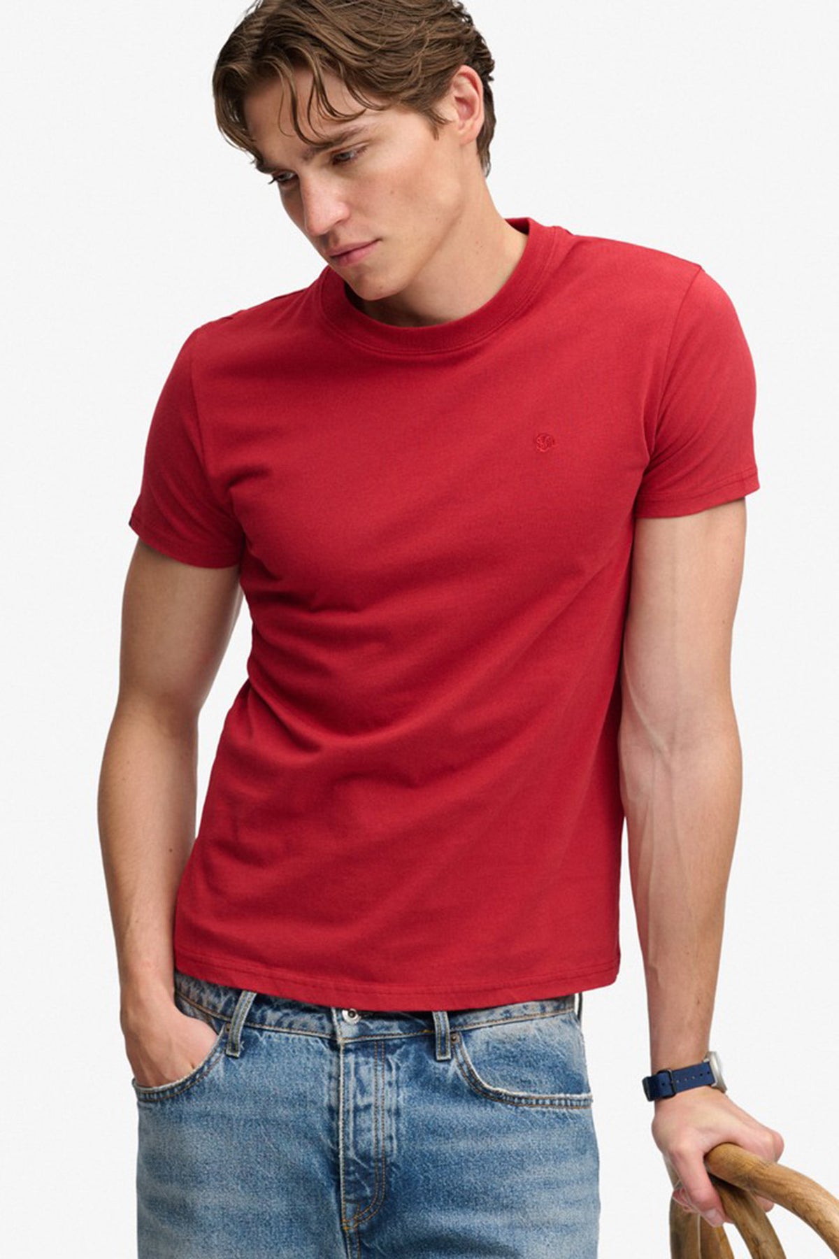 ESSENTIAL SDCO LOGO - Kortærmet basis t-shirt med broderet logo